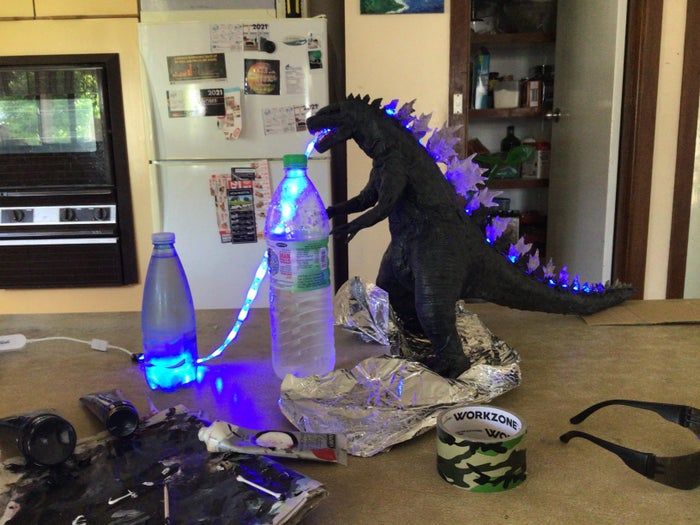 自制发光哥斯拉LED夜灯教程及原子吐息特效制作-第28张图片-趣作屋