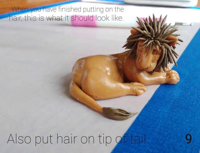 软陶手工制作狮子与羔羊雕塑教程-第10张图片-趣作屋 软陶手工制作狮子与羔羊雕塑教程-第10张图片-趣作屋