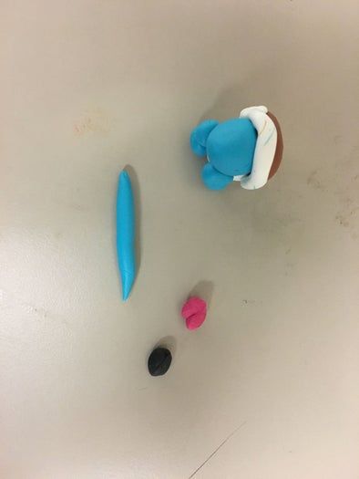 儿童手工：杰尼龟黏土挂件制作教程-第11张图片-趣作屋