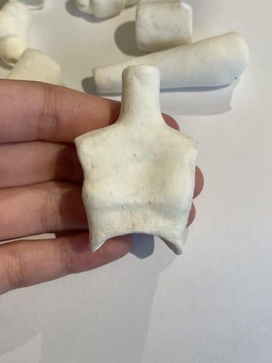 自制球形关节可动人偶教程：风干粘土与弹力绳的创意制作-第11张图片-趣作屋