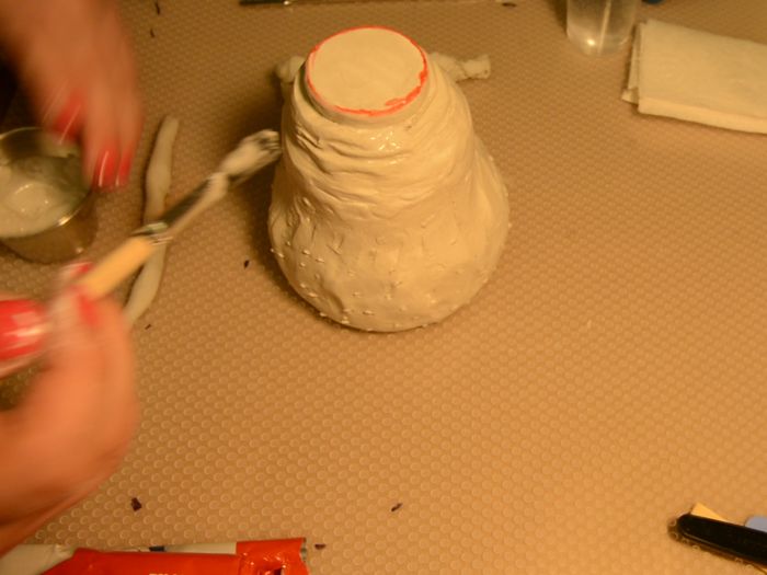 草莓造型花盆手工制作教程：风干黏土DIY创意容器-第14张图片-趣作屋