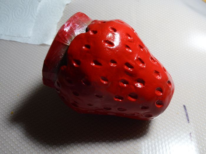 草莓造型花盆手工制作教程：风干黏土DIY创意容器-第28张图片-趣作屋