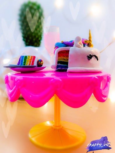 彩虹黏土蛋糕DIY教程-手工制作迷你创意摆件-第1张图片-趣作屋