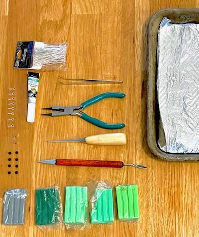 新手入门垂坠耳环制作教程-聚合物黏土手作指南-第2张图片-趣作屋