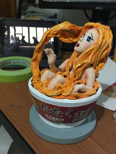 DIY面条女孩手作教程-创意黏土造型全步骤-第24张图片-趣作屋