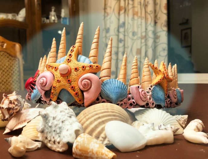 手工制作美人鱼皇冠教程:软陶造型技巧与步骤-第33张图片-趣作屋 手工制作美人鱼皇冠教程:软陶造型技巧与步骤-第33张图片-趣作屋