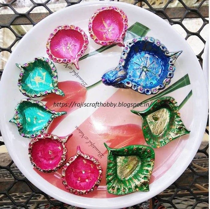 纯手工排灯节灯饰制作教程-陶土造型与彩绘步骤详解-第1张图片-趣作屋