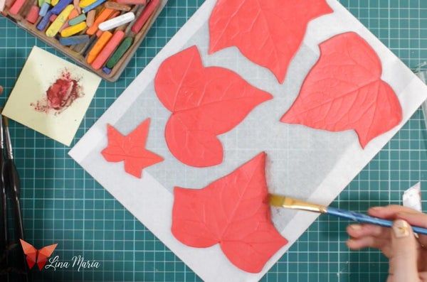 红叶软陶杯垫制作教程-详细步骤与材料清单-第11张图片-趣作屋