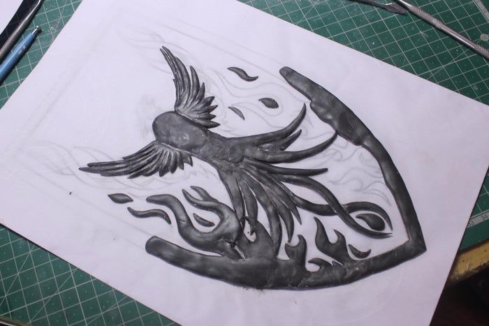 立体凤凰墙雕手工制作教程-低成本家庭DIY装饰品-第21张图片-趣作屋 立体凤凰墙雕手工制作教程-低成本家庭DIY装饰品-第21张图片-趣作屋