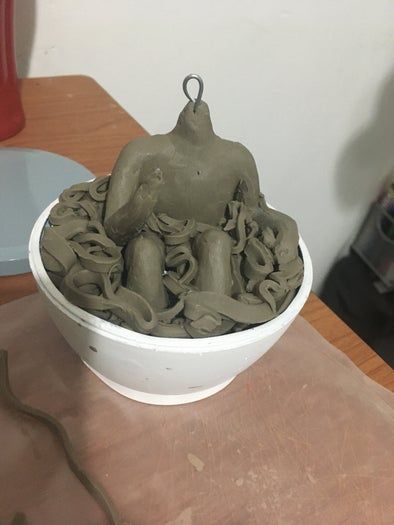 DIY面条女孩手作教程-创意黏土造型全步骤-第14张图片-趣作屋