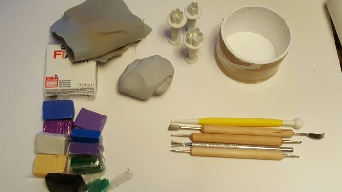 空纸筒手工腕带制作教程-聚合物粘土花朵装饰-第2张图片-趣作屋