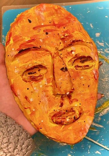 风干黏土笑脸雕塑制作教程-第21张图片-趣作屋