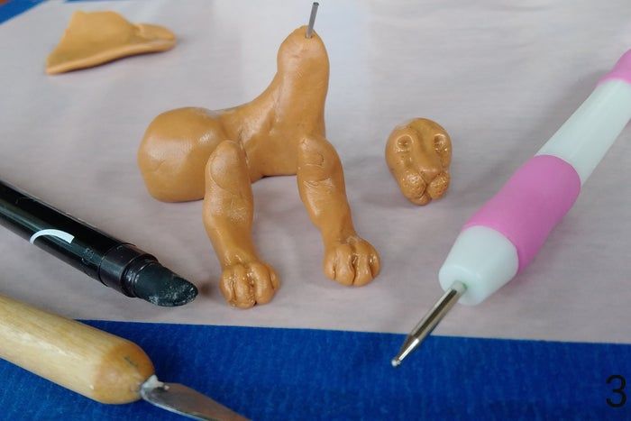 软陶手工制作狮子与羔羊雕塑教程-第5张图片-趣作屋 软陶手工制作狮子与羔羊雕塑教程-第5张图片-趣作屋