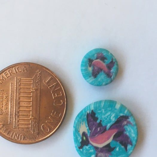 Fimo黏土微型装饰品制作教程-凤凰耳环DIY全过程-第12张图片-趣作屋