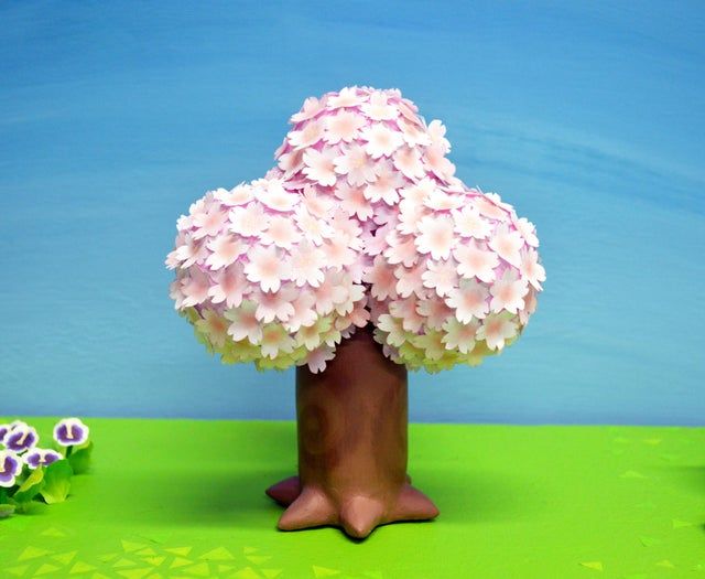 自制永不凋谢的樱花树手工教程-第27张图片-趣作屋