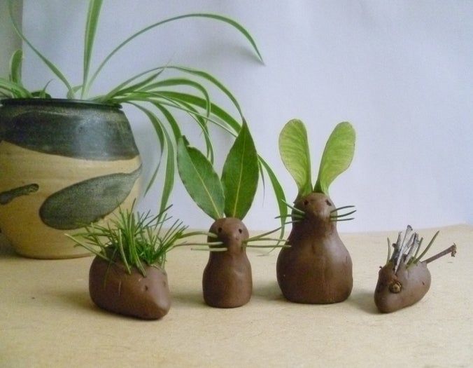 空气干燥粘土制作森林小动物教程-自然素材手工指南-第1张图片-趣作屋