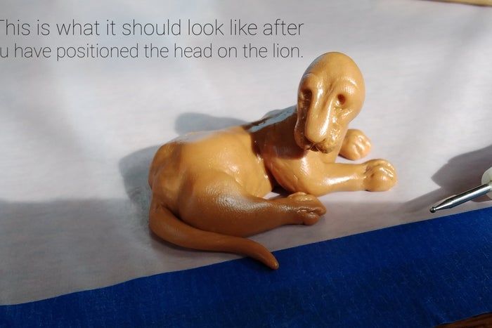 软陶手工制作狮子与羔羊雕塑教程-第8张图片-趣作屋 软陶手工制作狮子与羔羊雕塑教程-第8张图片-趣作屋