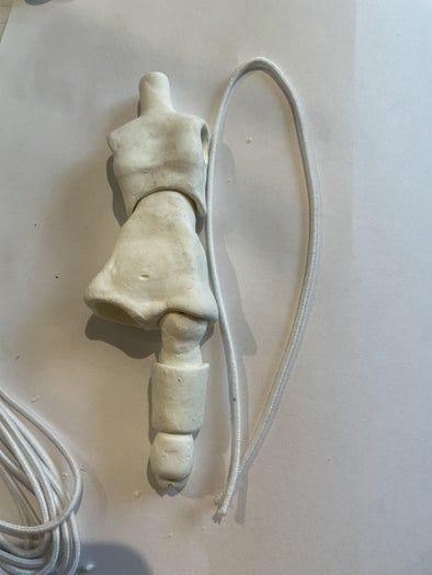 自制球形关节可动人偶教程：风干粘土与弹力绳的创意制作-第18张图片-趣作屋