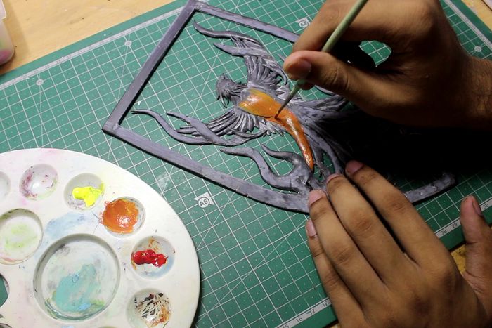 立体凤凰墙雕手工制作教程-低成本家庭DIY装饰品-第27张图片-趣作屋 立体凤凰墙雕手工制作教程-低成本家庭DIY装饰品-第27张图片-趣作屋