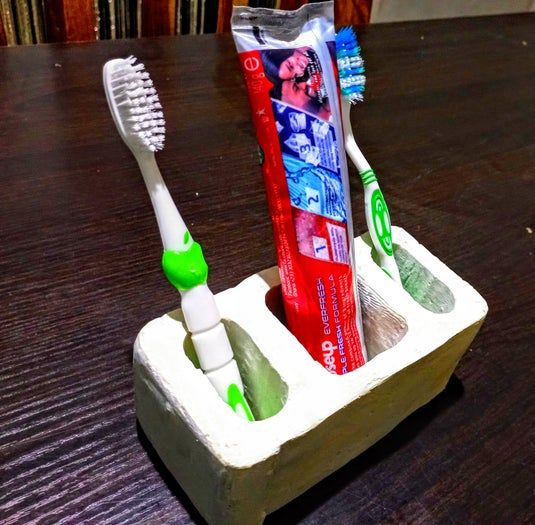 白水泥DIY牙刷架制作教程-家庭手工模具教程-第24张图片-趣作屋