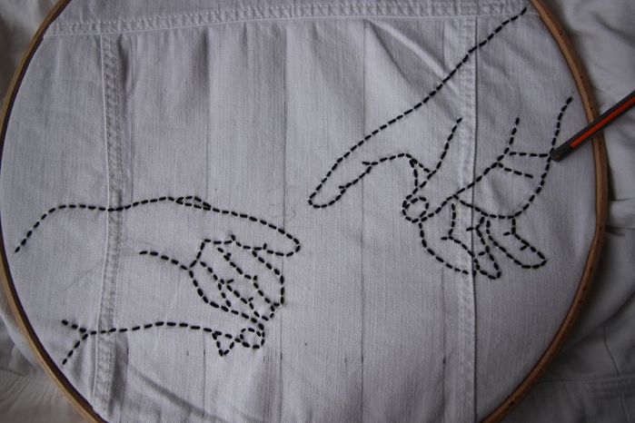 DIY牛仔夹克Sashiko刺绣教程：从零开始的创意手工改造-第24张图片-趣作屋