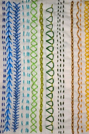 用刺绣线碎片制作多彩棉质围巾的详细教程-第27张图片-趣作屋