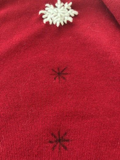 手工刺绣毛衣教程：用白色雪花图案打造冬季时尚-第13张图片-趣作屋