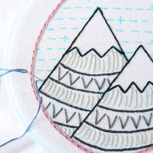 免费山景刺绣针法教程：掌握8种基础刺绣技巧-第60张图片-趣作屋