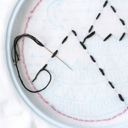 免费山景刺绣针法教程：掌握8种基础刺绣技巧-第30张图片-趣作屋