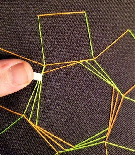 手把手教你用直线绣出曲线美感的刺绣DIY教程-第18张图片-趣作屋