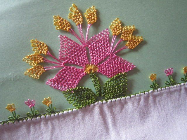 DIY针绣春天花朵制作教程-第23张图片-趣作屋