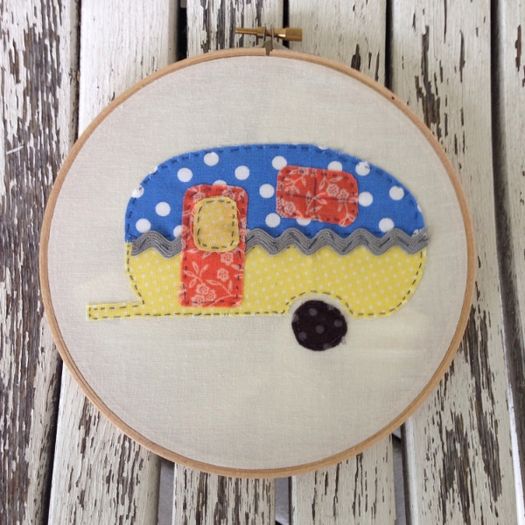 零基础刺绣指南：如何制作复古露营车布艺作品-第11张图片-趣作屋