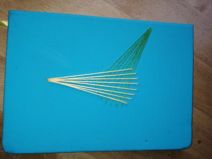 手工刺绣几何图案制作教程：弦艺术与刺绣结合的创意项目-第15张图片-趣作屋