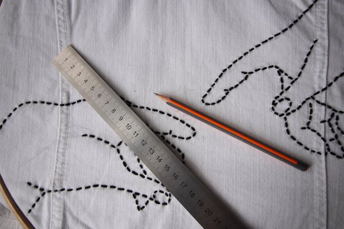 DIY牛仔夹克Sashiko刺绣教程：从零开始的创意手工改造-第23张图片-趣作屋