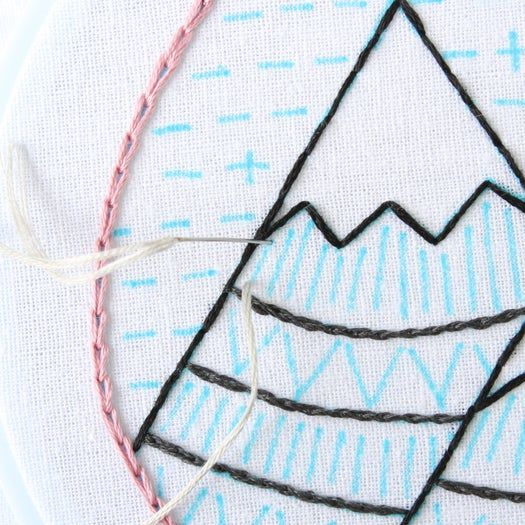 免费山景刺绣针法教程：掌握8种基础刺绣技巧-第46张图片-趣作屋