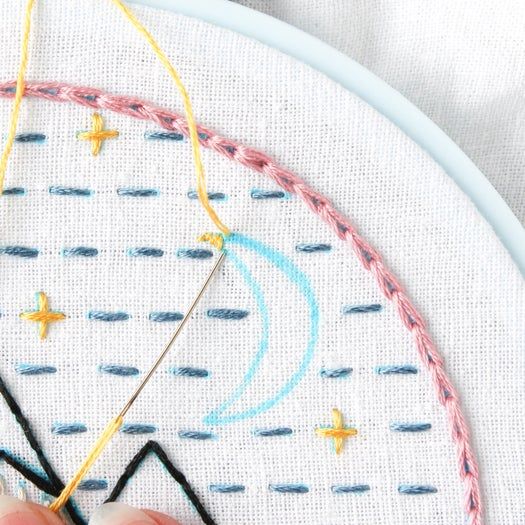 免费山景刺绣针法教程：掌握8种基础刺绣技巧-第72张图片-趣作屋