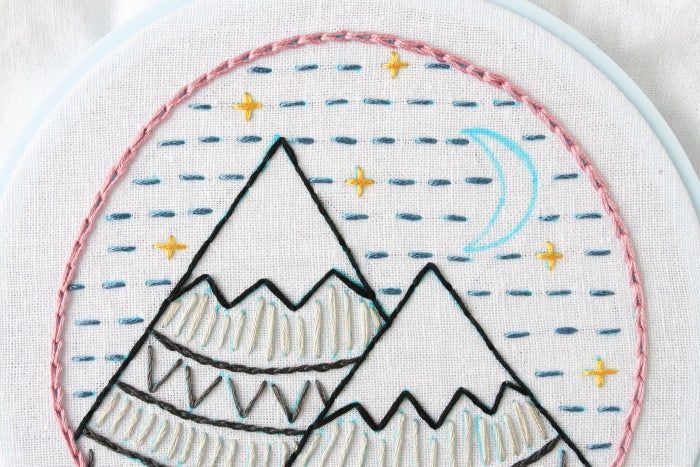 免费山景刺绣针法教程：掌握8种基础刺绣技巧-第45张图片-趣作屋