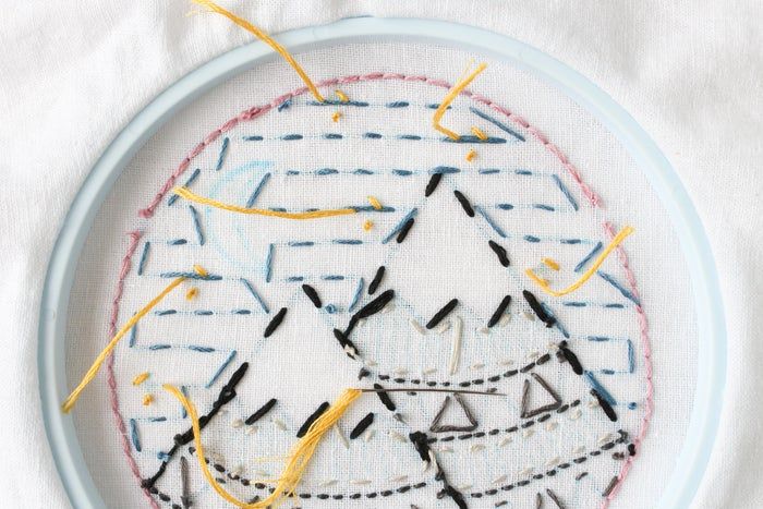 免费山景刺绣针法教程：掌握8种基础刺绣技巧-第56张图片-趣作屋