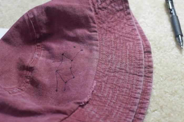 DIY渔夫帽星座刺绣教程-第7张图片-趣作屋