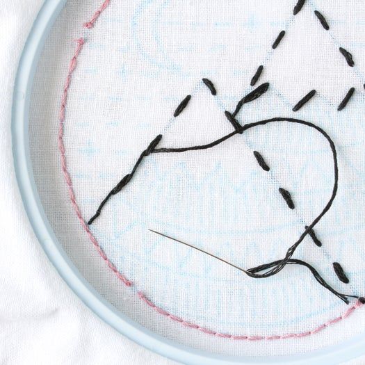 免费山景刺绣针法教程：掌握8种基础刺绣技巧-第31张图片-趣作屋