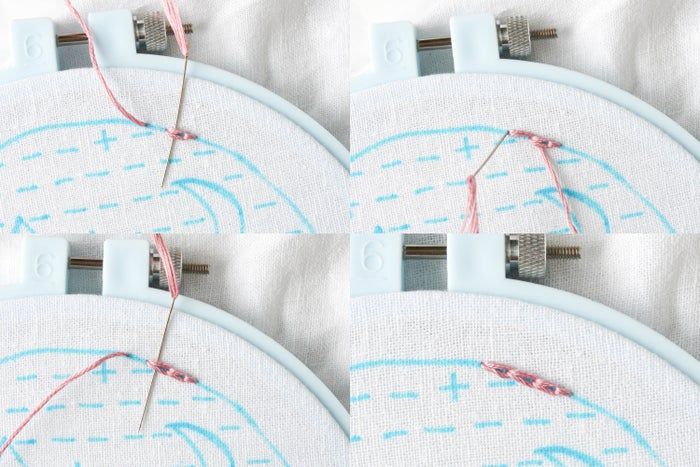 免费山景刺绣针法教程：掌握8种基础刺绣技巧-第13张图片-趣作屋
