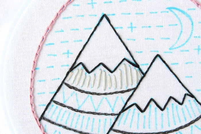 免费山景刺绣针法教程：掌握8种基础刺绣技巧-第48张图片-趣作屋