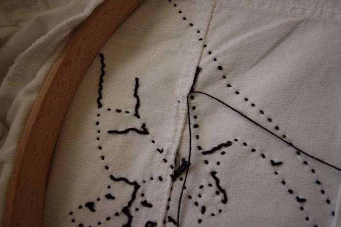 DIY牛仔夹克Sashiko刺绣教程：从零开始的创意手工改造-第17张图片-趣作屋