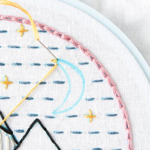 免费山景刺绣针法教程：掌握8种基础刺绣技巧-第71张图片-趣作屋