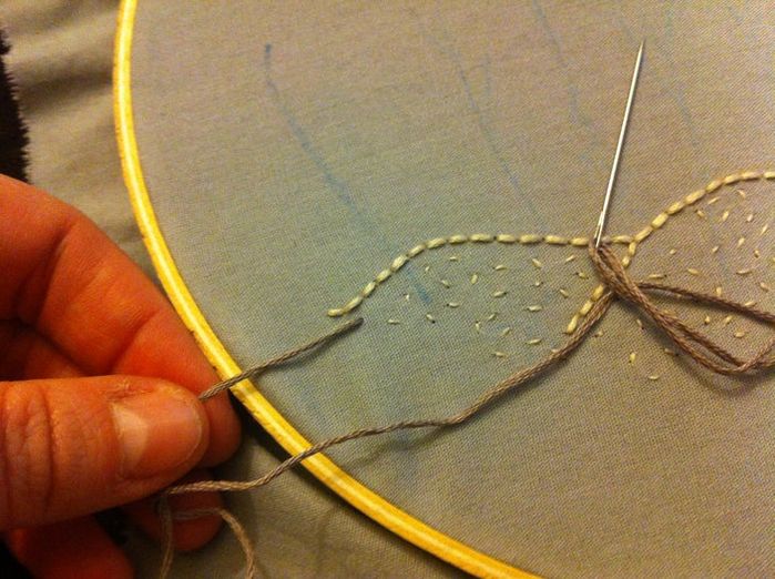刺绣基础针法教程：轻松掌握自然图案绣法-第15张图片-趣作屋
