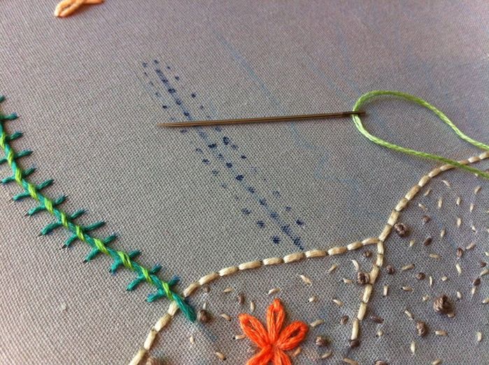 刺绣基础针法教程：轻松掌握自然图案绣法-第24张图片-趣作屋