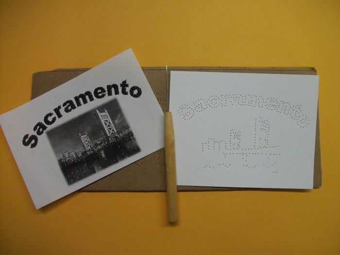 手工刺绣明信片制作教程：低成本纪念小镇风情-第5张图片-趣作屋