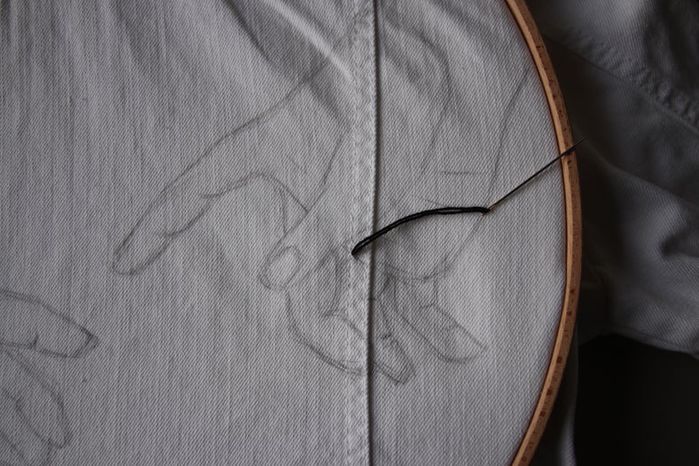 DIY牛仔夹克Sashiko刺绣教程：从零开始的创意手工改造-第11张图片-趣作屋