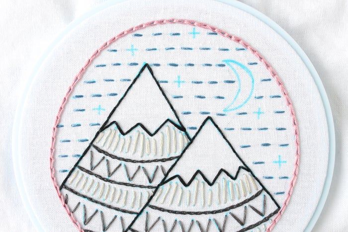 免费山景刺绣针法教程：掌握8种基础刺绣技巧-第63张图片-趣作屋