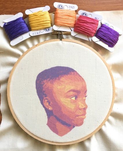 零基础也能DIY线描风格刺绣肖像教程-第15张图片-趣作屋 零基础也能DIY线描风格刺绣肖像教程-第15张图片-趣作屋